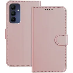 Phonesta Smooth Skin Book Wallet Case hoesje voor Samsung Galaxy A16 - Roségoud