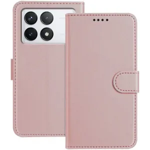 Phonesta Smooth Skin Book Wallet Case hoesje voor Xiaomi 14T - Roségoud