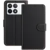 Phonesta Smooth Skin Book Wallet Case hoesje voor Xiaomi 14T - Zwart