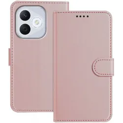 Phonesta Smooth Skin Book Wallet Case hoesje voor HONOR 400 Lite - Roségoud