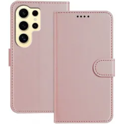 Phonesta Smooth Skin Book Wallet Case hoesje voor Samsung Galaxy S24 Ultra - Roségoud