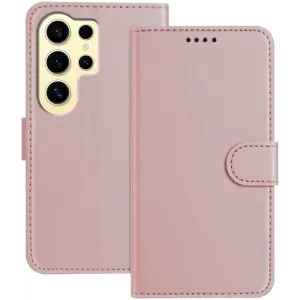 Phonesta Smooth Skin Book Wallet Case hoesje voor Samsung Galaxy S24 Ultra - Roségoud
