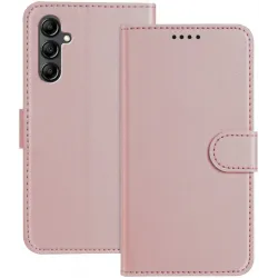 Phonesta Smooth Skin Book Wallet Case hoesje voor Samsung Galaxy A15 4G/5G - Roségoud
