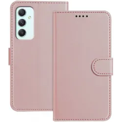 Phonesta Smooth Skin Book Wallet Case hoesje voor Samsung Galaxy A35 - Roségoud