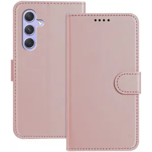 Phonesta Smooth Skin Book Wallet Case hoesje voor Samsung Galaxy A55 - Roségoud