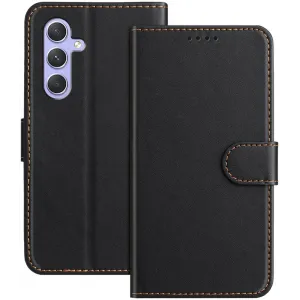 Phonesta Smooth Skin Book Wallet Case hoesje voor Samsung Galaxy A55 - Zwart
