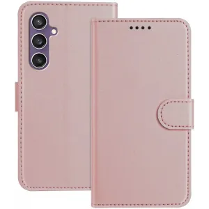 Phonesta Smooth Skin Book Wallet Case hoesje voor Samsung Galaxy S23 FE - Roségoud