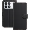 Phonesta Smooth Skin Book Wallet Case hoesje voor Xiaomi 14T Pro - Zwart
