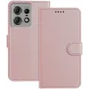 Phonesta Smooth Skin Book Wallet Case hoesje voor Motorola Edge 50 Pro - Roségoud