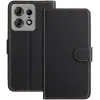 Phonesta Smooth Skin Book Wallet Case hoesje voor Motorola Edge 50 Pro - Zwart