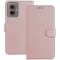 Phonesta Smooth Skin Book Wallet Case hoesje voor Motorola Moto G55 - Roségoud