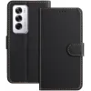 Phonesta Smooth Skin Book Wallet Case hoesje voor Oppo Reno12 - Zwart