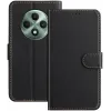 Phonesta Smooth Skin Book Wallet Case hoesje voor Oppo Reno12 F/Reno12 FS - Zwart
