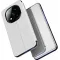 Phonesta Smart Mirror View Book Case hoesje voor Xiaomi Redmi Note 14 Pro Plus - Zilver