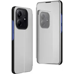 Phonesta Smart Mirror View Book Case hoesje voor Xiaomi Redmi Note 14 4G 164.8mm - Zilver