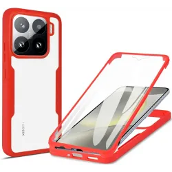 Phonesta Slim Protect 360 hoesje met Screenprotector voor Xiaomi 15 - Rood