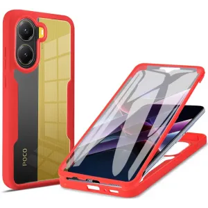 Phonesta Slim Protect 360 hoesje met Screenprotector voor Xiaomi Poco X7 Pro - Rood