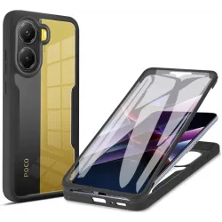 Phonesta Slim Protect 360 hoesje met Screenprotector voor Xiaomi Poco X7 Pro - Zwart