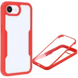 Phonesta Slim Protect 360 hoesje met Screenprotector voor Apple iPhone 17e/16e - Rood