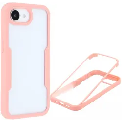 Phonesta Slim Protect 360 hoesje met Screenprotector voor Apple iPhone 17e/16e - Roze