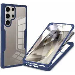 Phonesta Slim Protect 360 hoesje met Screenprotector voor Samsung Galaxy S25 Ultra - Blauw