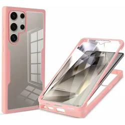 Phonesta Slim Protect 360 hoesje met Screenprotector voor Samsung Galaxy S25 Ultra - Roze