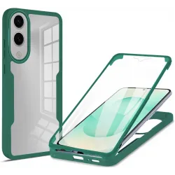 Phonesta Slim Protect 360 hoesje met Screenprotector voor Samsung Galaxy S25 Edge - Groen