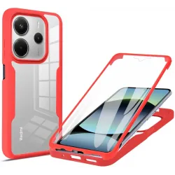 Phonesta Slim Protect 360 hoesje met Screenprotector voor Xiaomi Redmi Note 14 5G - Rood