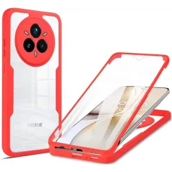 Phonesta Slim Protect 360 hoesje met Screenprotector voor Realme 14 Pro - Rood