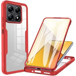 Phonesta Slim Protect 360 hoesje met Screenprotector voor Xiaomi 14T Pro - Rood