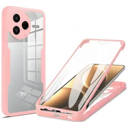 Phonesta Slim Protect 360 hoesje met Screenprotector voor Xiaomi Poco F7 Pro - Roze
