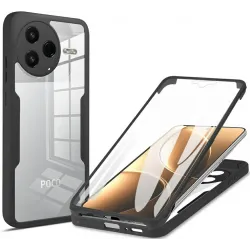 Phonesta Slim Protect 360 hoesje met Screenprotector voor Xiaomi Poco F7 Pro - Zwart