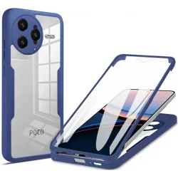 Phonesta Slim Protect 360 hoesje met Screenprotector voor Xiaomi Poco F7 Ultra - Blauw