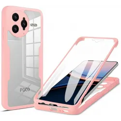 Phonesta Slim Protect 360 hoesje met Screenprotector voor Xiaomi Poco F7 Ultra - Roze