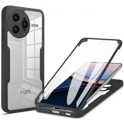 Phonesta Slim Protect 360 hoesje met Screenprotector voor Xiaomi Poco F7 Ultra - Zwart