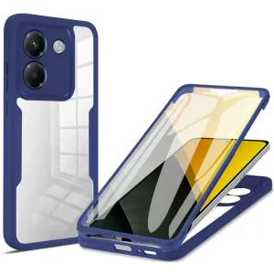 Phonesta Slim Protect 360 hoesje met Screenprotector voor Xiaomi Poco M7 Pro - Blauw