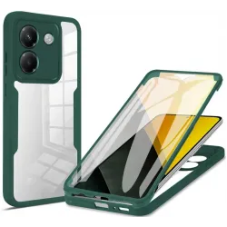 Phonesta Slim Protect 360 hoesje met Screenprotector voor Xiaomi Poco M7 Pro - Groen