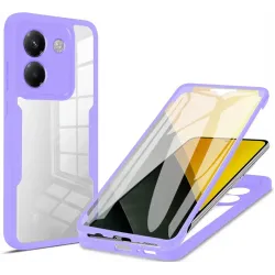 Phonesta Slim Protect 360 hoesje met Screenprotector voor Xiaomi Poco M7 Pro - Paars