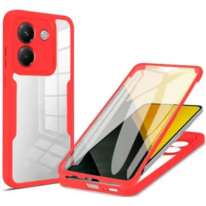Phonesta Slim Protect 360 hoesje met Screenprotector voor Xiaomi Poco M7 Pro - Rood