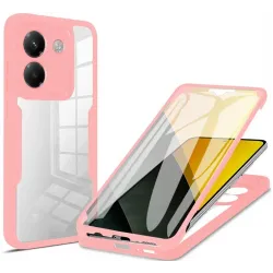 Phonesta Slim Protect 360 hoesje met Screenprotector voor Xiaomi Poco M7 Pro - Roze