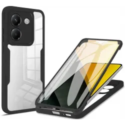 Phonesta Slim Protect 360 hoesje met Screenprotector voor Xiaomi Poco M7 Pro - Zwart