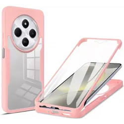 Phonesta Slim Protect 360 hoesje met Screenprotector voor Xiaomi Redmi 14C / Xiaomi Poco C75 - Roze