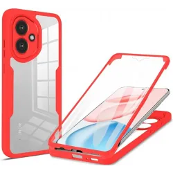 Phonesta Slim Protect 360 hoesje met Screenprotector voor HONOR 400 - Rood