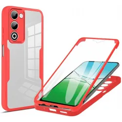 Phonesta Slim Protect 360 hoesje met Screenprotector voor Oppo A5/A5m - Rood