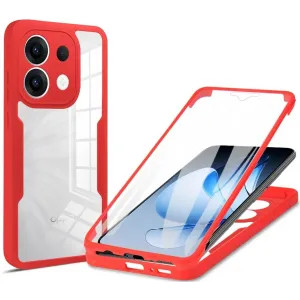 Phonesta Slim Protect 360 hoesje met Screenprotector voor Oppo Reno13 - Rood