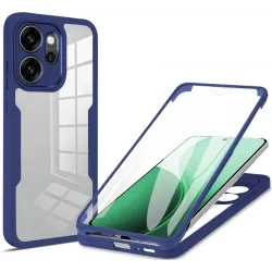 Phonesta Slim Protect 360 hoesje met Screenprotector voor Oppo Reno14 F/FS - Blauw