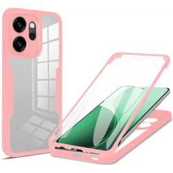 Phonesta Slim Protect 360 hoesje met Screenprotector voor Oppo Reno14 F/FS - Roze