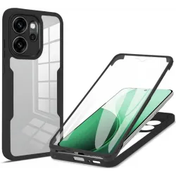 Phonesta Slim Protect 360 hoesje met Screenprotector voor Oppo Reno14 F/FS - Zwart