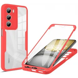Phonesta Slim Protect 360 hoesje met Screenprotector voor Realme 14x / C75 - Rood