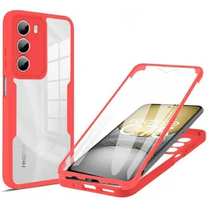 Phonesta Slim Protect 360 hoesje met Screenprotector voor Realme 14x / C75 - Rood
